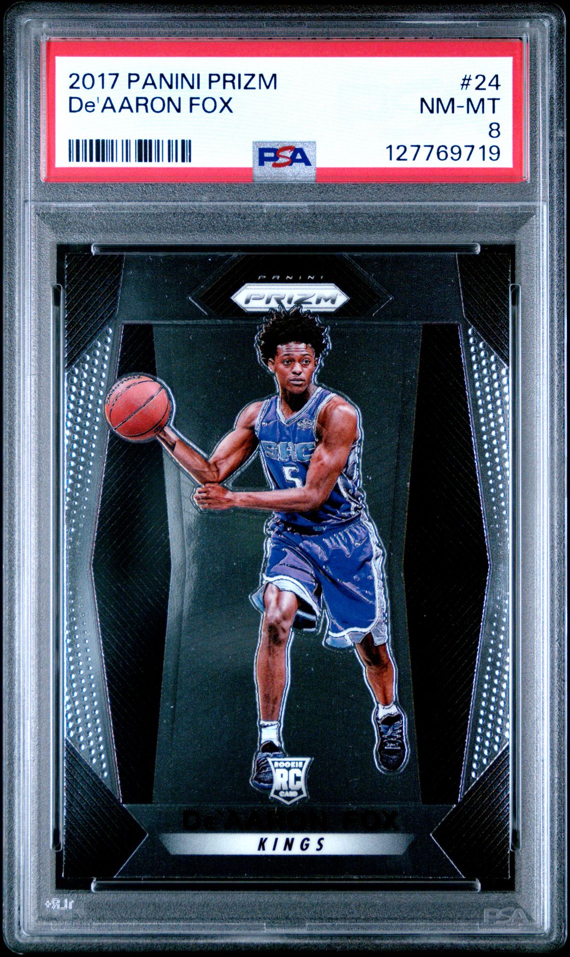 2017 Panini Prizm De'aaron Fox #24 Nm-Mt 8 front