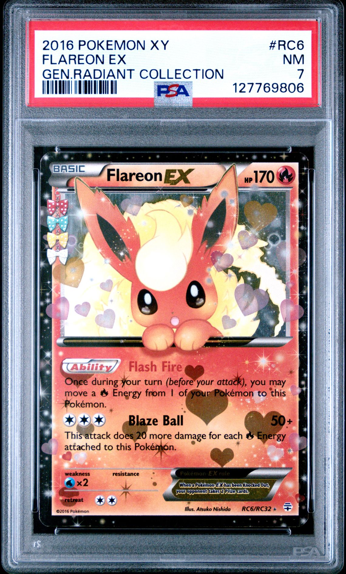 2016 Pokemon Xy Generations Radiant Collection Flareon Ex #Rc6 (Gen.radiant Collection) Nm 7 front