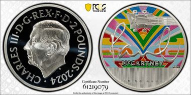 2024 £2 Paul McCartney Ag Colorized PR69DCAM