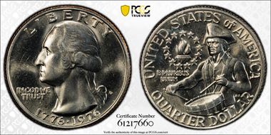 1976-D 25C Clad MS65