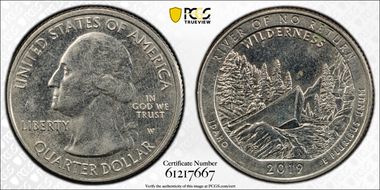 2019-W 25C Frank Church River of No Return NP AU58