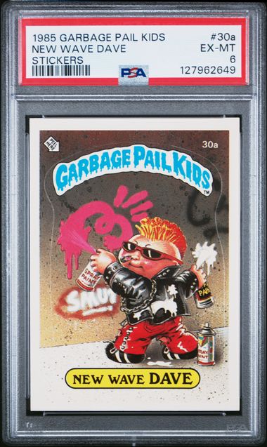 1985 Topps Garbage Pail Kids Series 1 STICKERS #30A New Wave Dave front