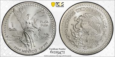 1994-Mo Onza Libertad Ag MS66