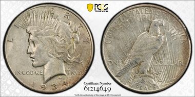 1934-S $1 AU53