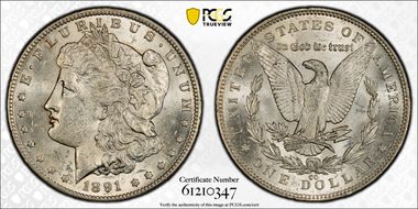 1891-CC $1 MS61