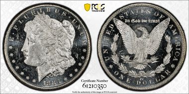 1883-CC $1 MS62DMPL