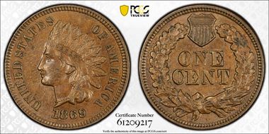 1869 1C AU58BN
