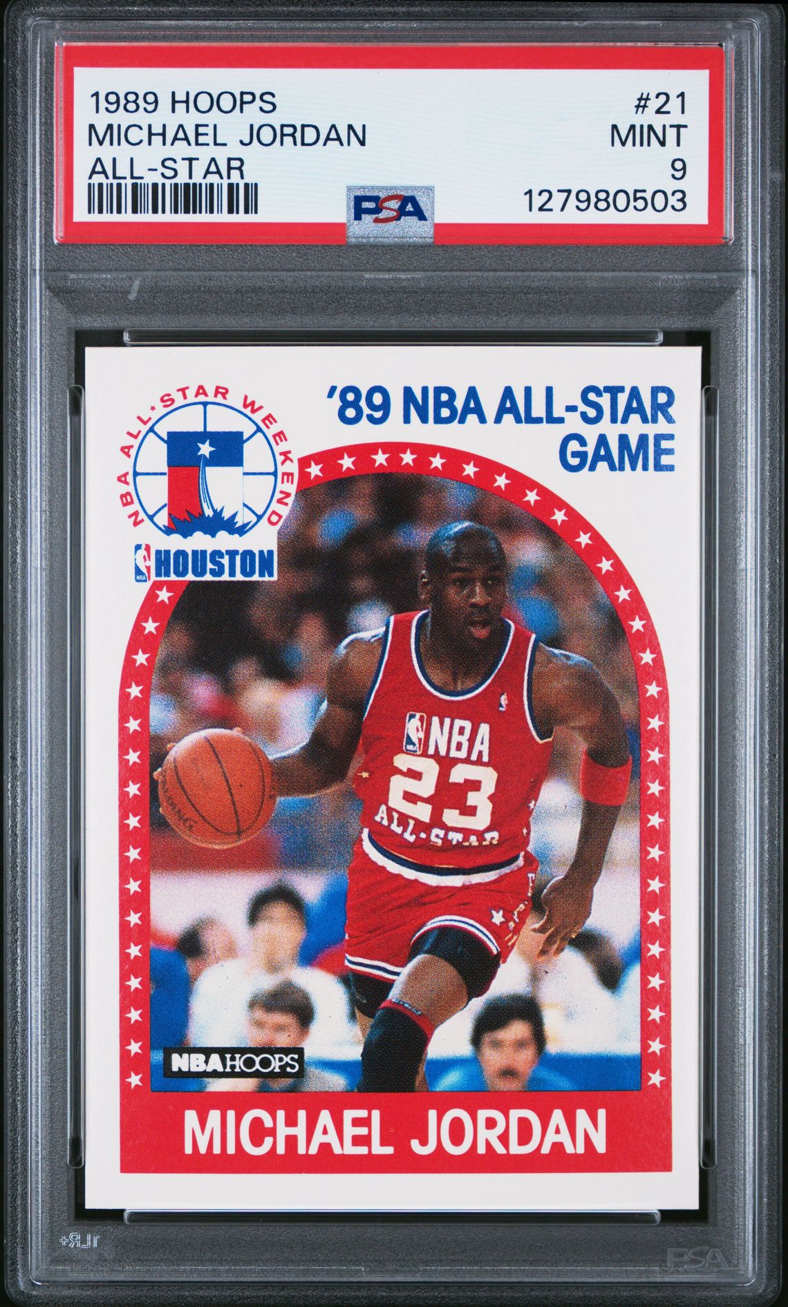 1989 Hoops Michael Jordan #21 (All-Star) Mint 9 front