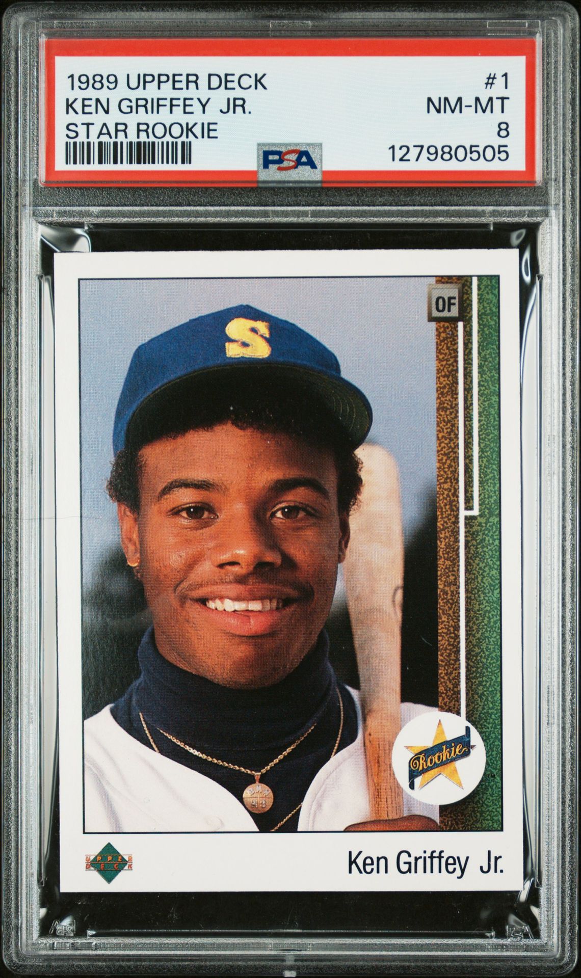 1989 Upper Deck Ken Griffey Jr. #1 (Star Rookie) Nm-Mt 8 front