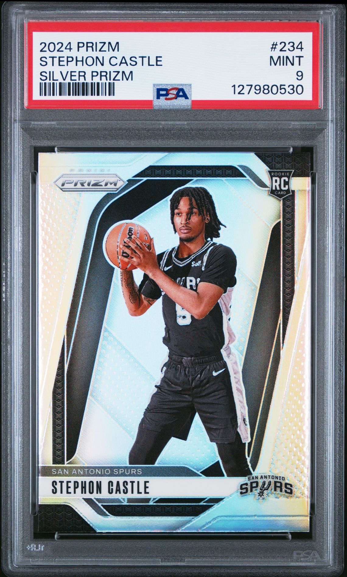 2024 Panini Prizm Stephon Castle #234 (Silver Prizm) Mint 9 front