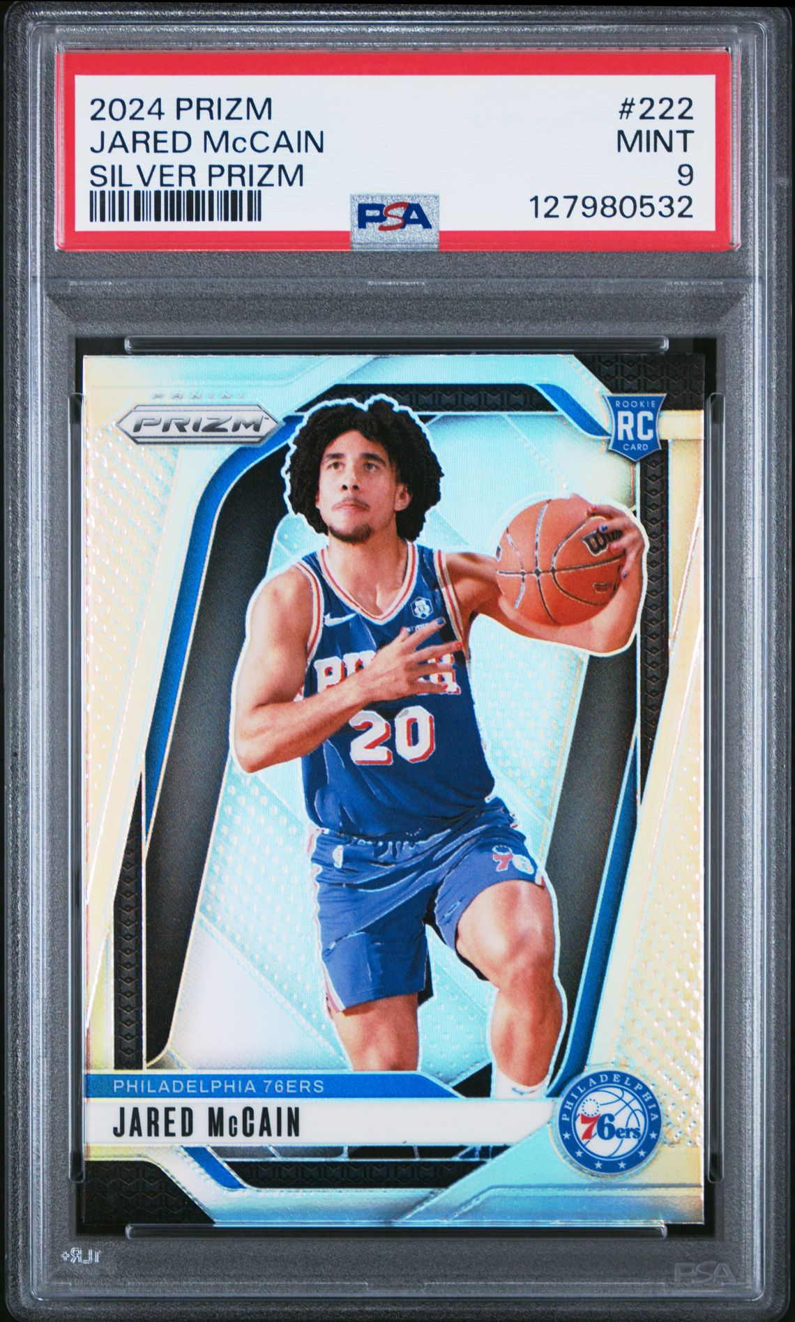 2024 Panini Prizm Jared Mccain #222 (Silver Prizm) Mint 9 front