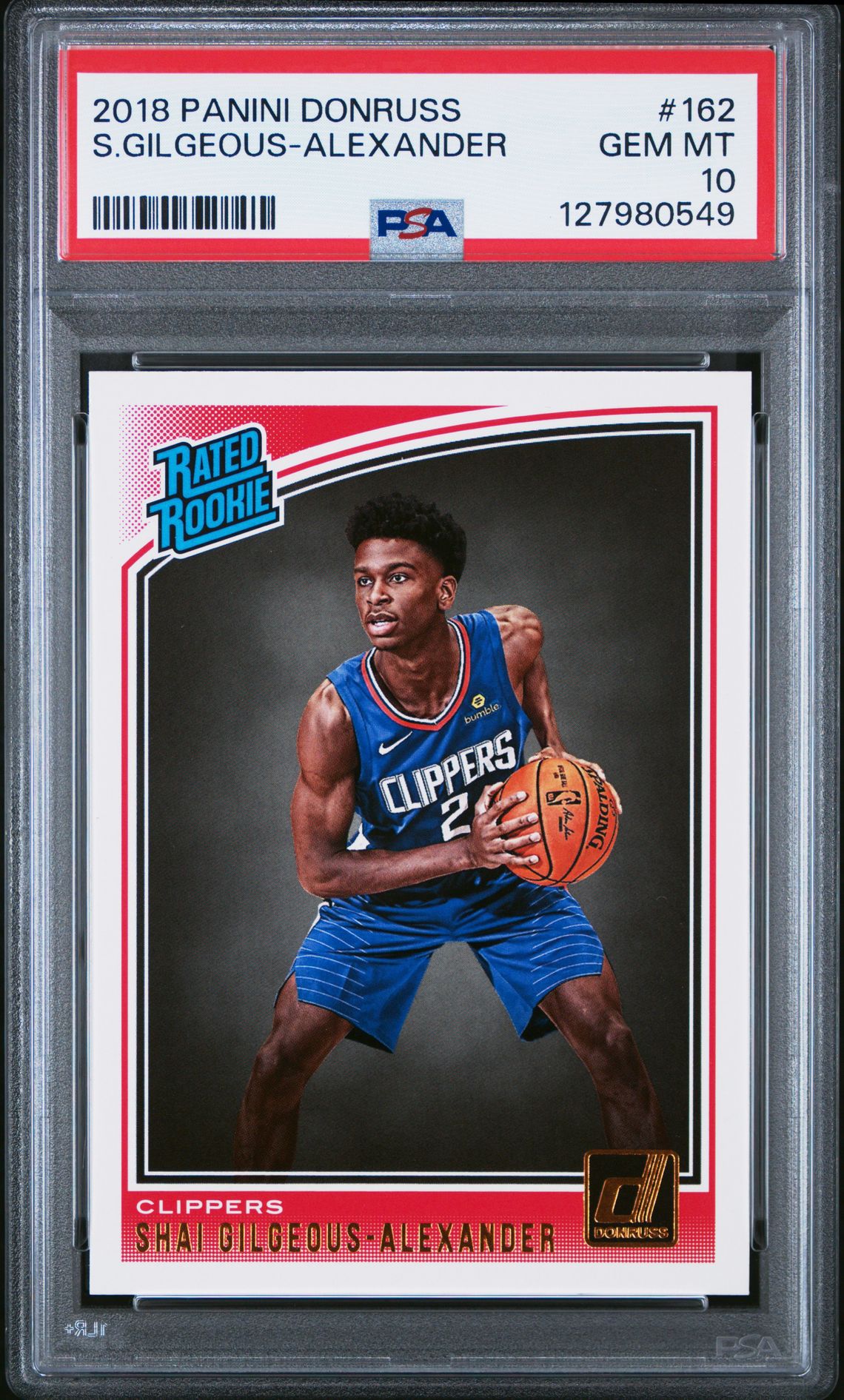 2018 Panini Donruss S.gilgeous-Alexander #162 Gem Mt 10 front