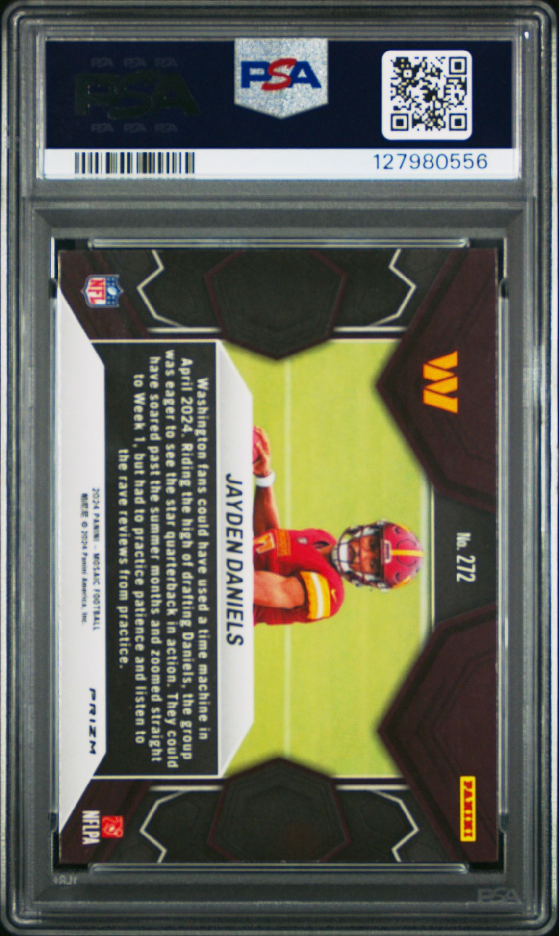 2024 Panini Mosaic Jayden Daniels #272 (Genesis) Mint 9 back