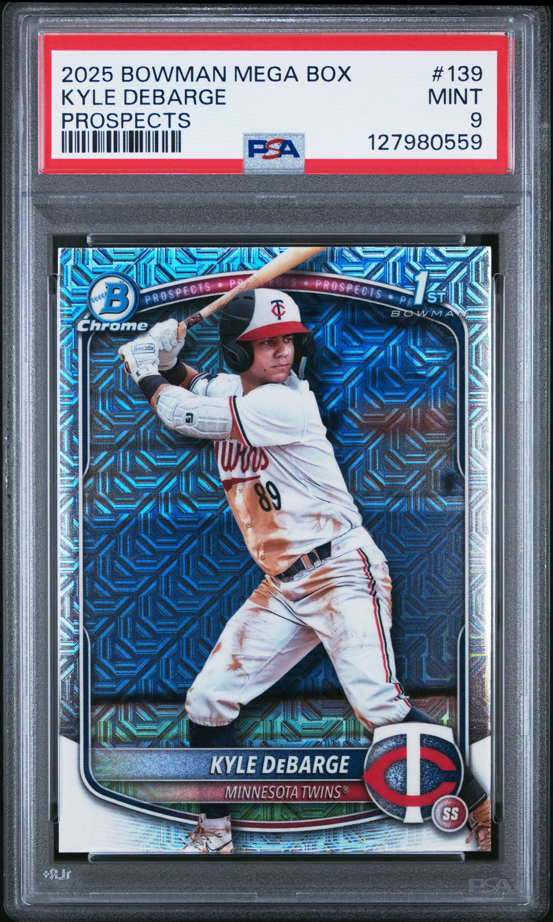 2025 Bowman Mega Box Chrome Prospects Kyle Debarge #139 Mint 9 front