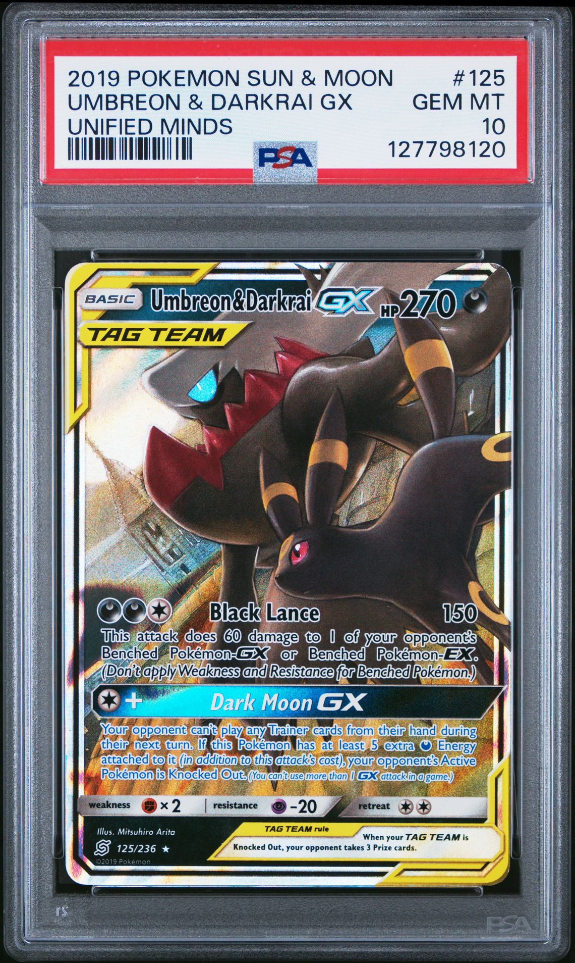 2019 Pokemon #125 Umbreon & Darkrai GX front