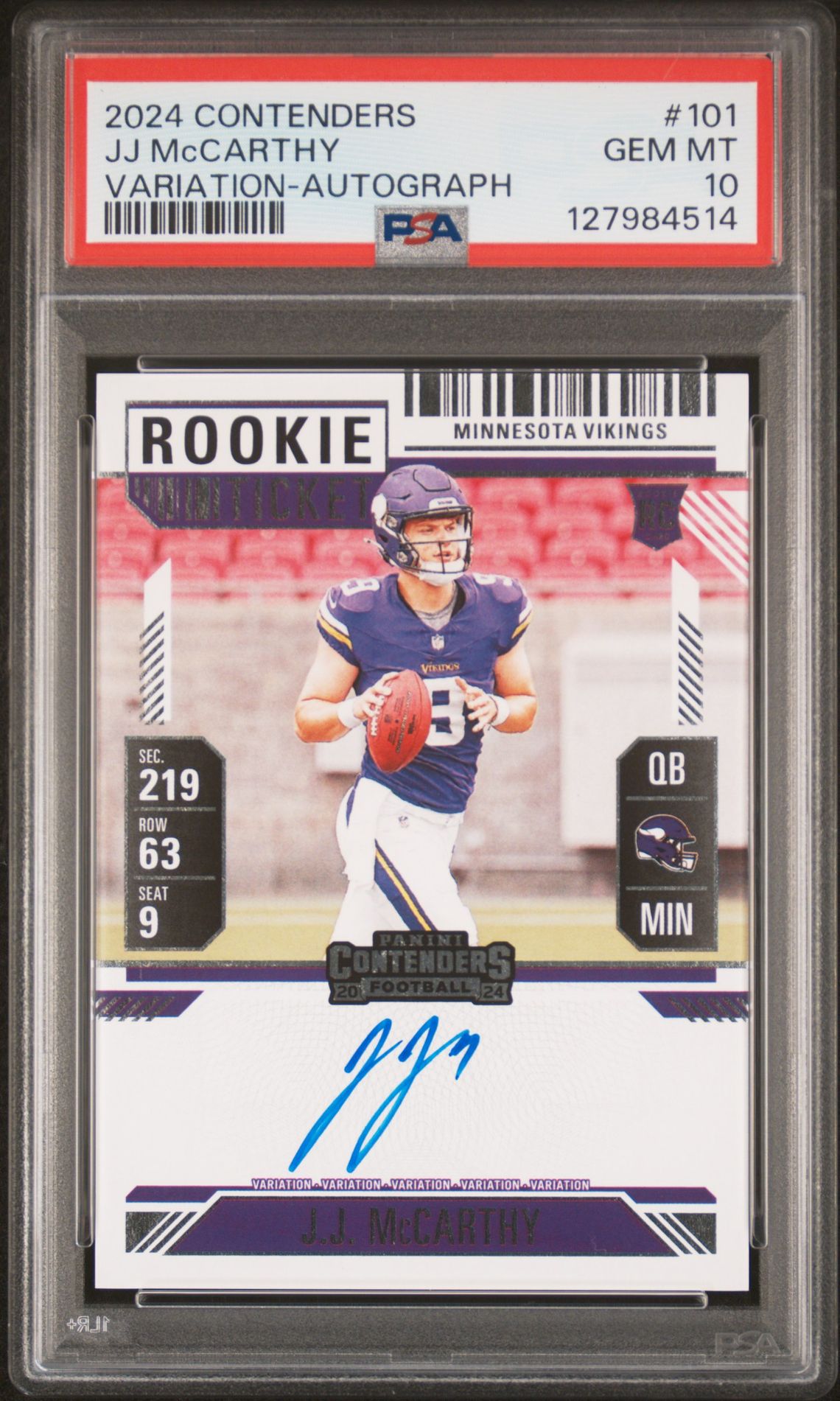2024 Panini PANINI CONTENDERS AUTOGRAPH #101 Jj Mccarthy front