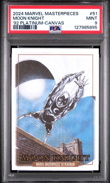 2024 Marvel Masterpieces 92 Platinum-Canvas Pa Platinum #51 Moon Knight front