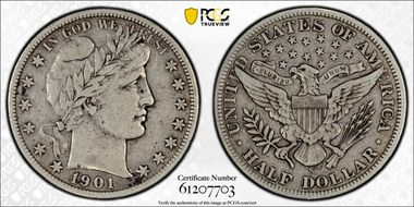 1901-S 50C VF30