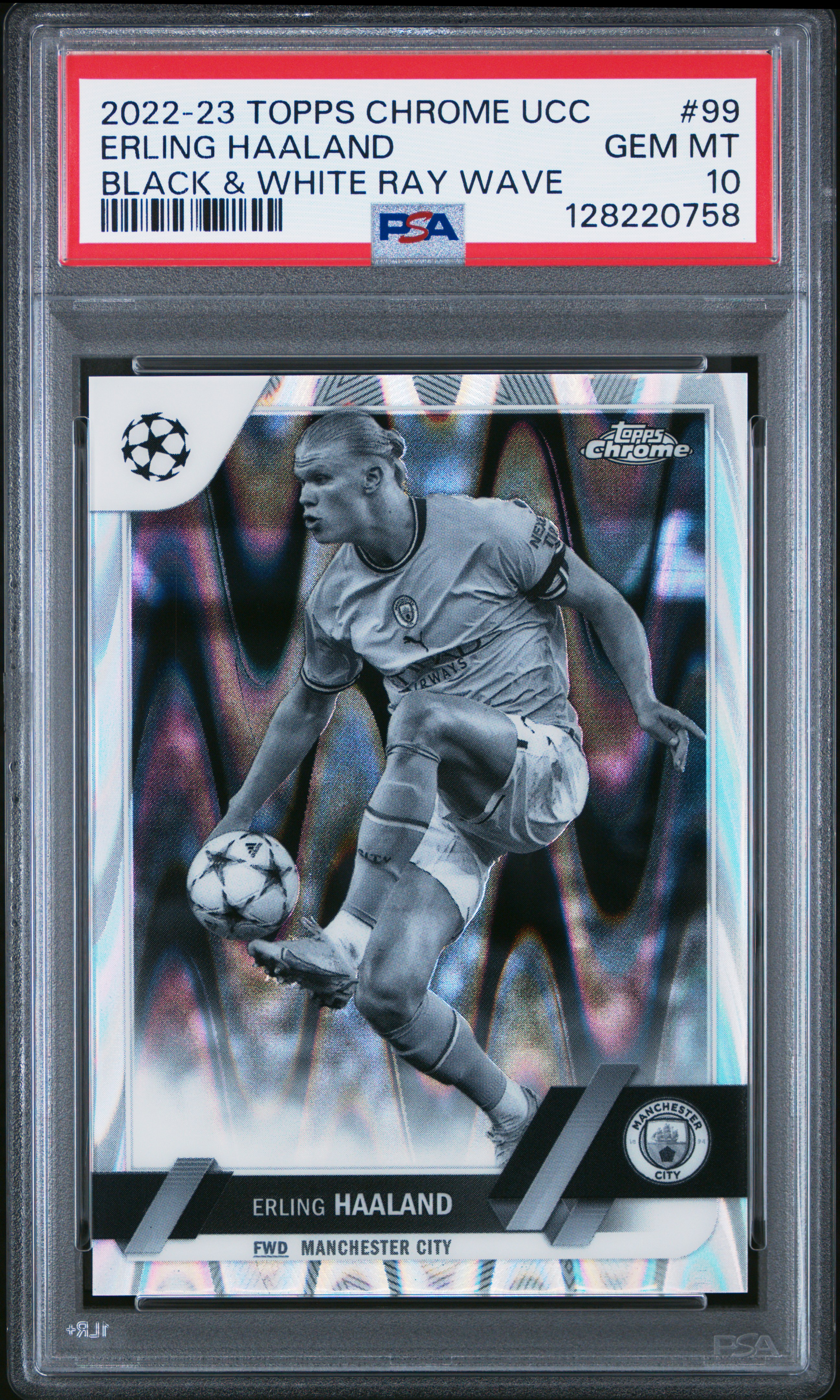 2022 #99 Erling Haaland PSA 10 Topps Chrome UEFA Club Competitions