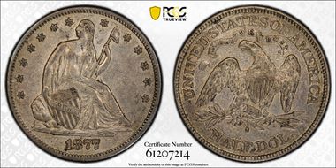 1877-S 50C XF45