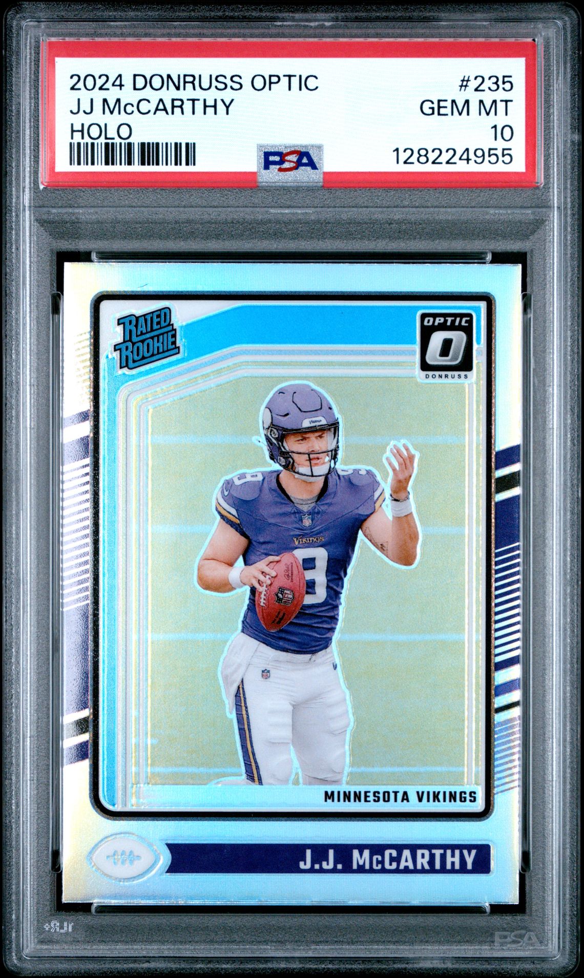 2024 Panini PANINI DONRUSS OPTIC PURPLE SHOCK #235 Jj Mccarthy front