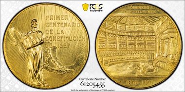 (1957) Medal Grove-698 Constitution Au MS64