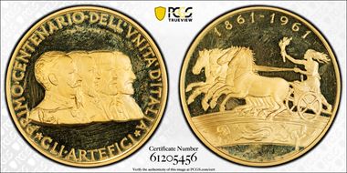 1961 Medal Unification Centenary Au SP63