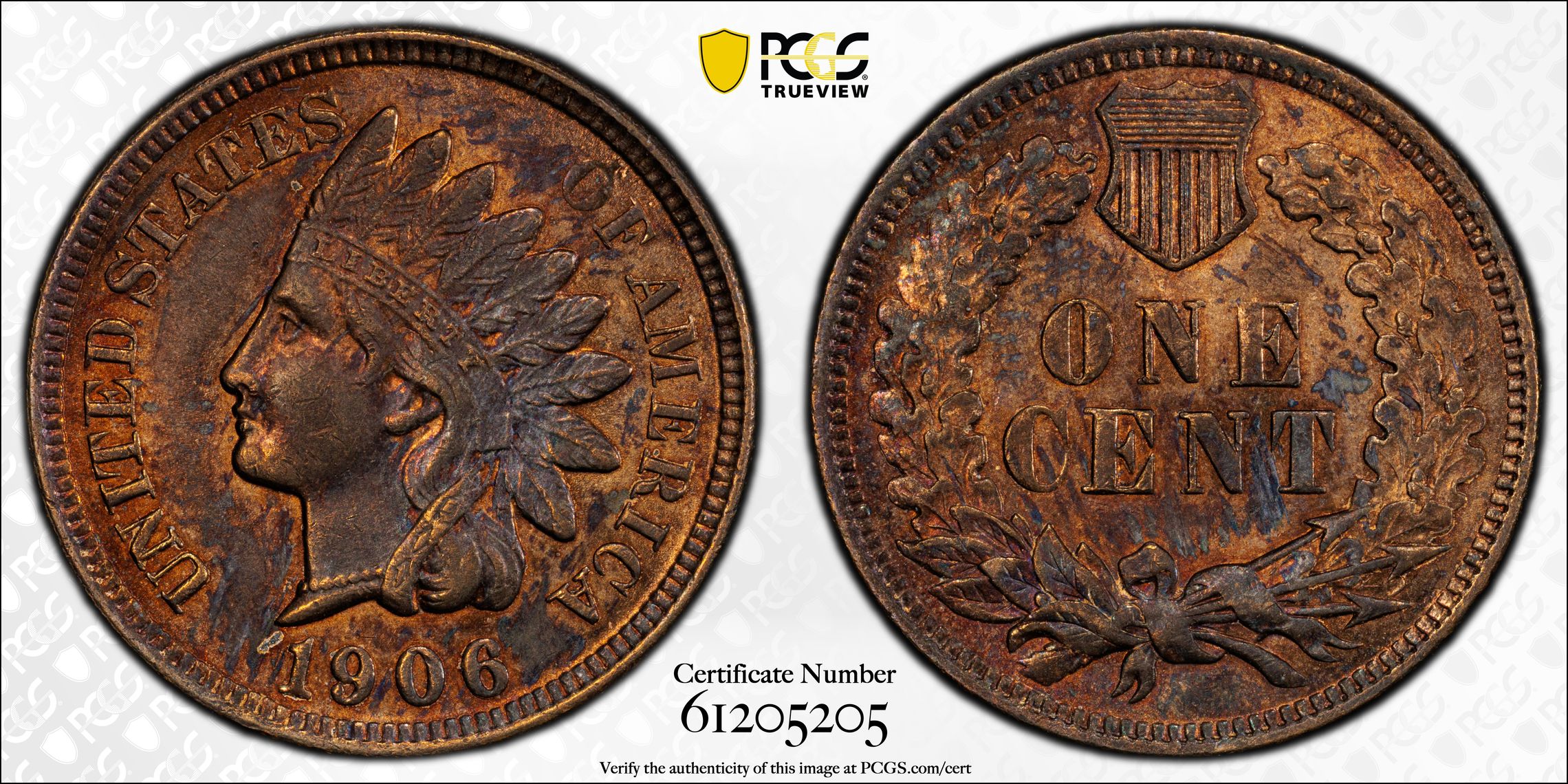 1906 Repunched Date Indian Cent