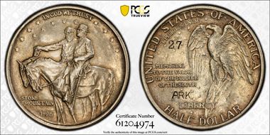 1925 50C Stone Mountain - ARK AU55