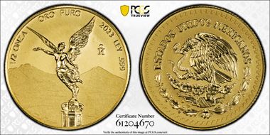 2023-Mo 1/2 oz Libertad Au Rev PR PR70