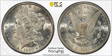 1890-S $1 MS62