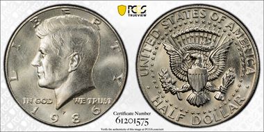 1986-P 50C MS66