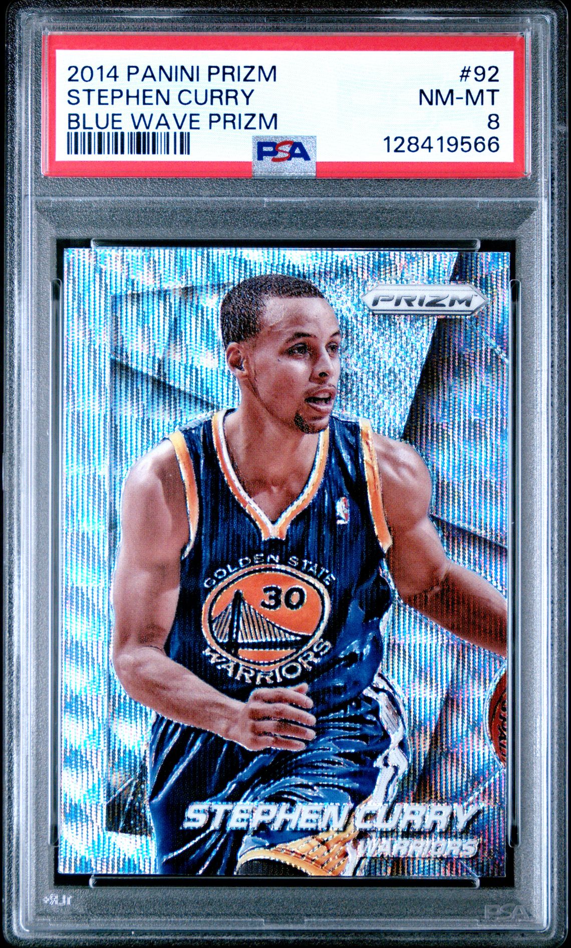 2014 Panini PANINI PRIZM BLUE WAVE PRIZM #92 Stephen Curry front