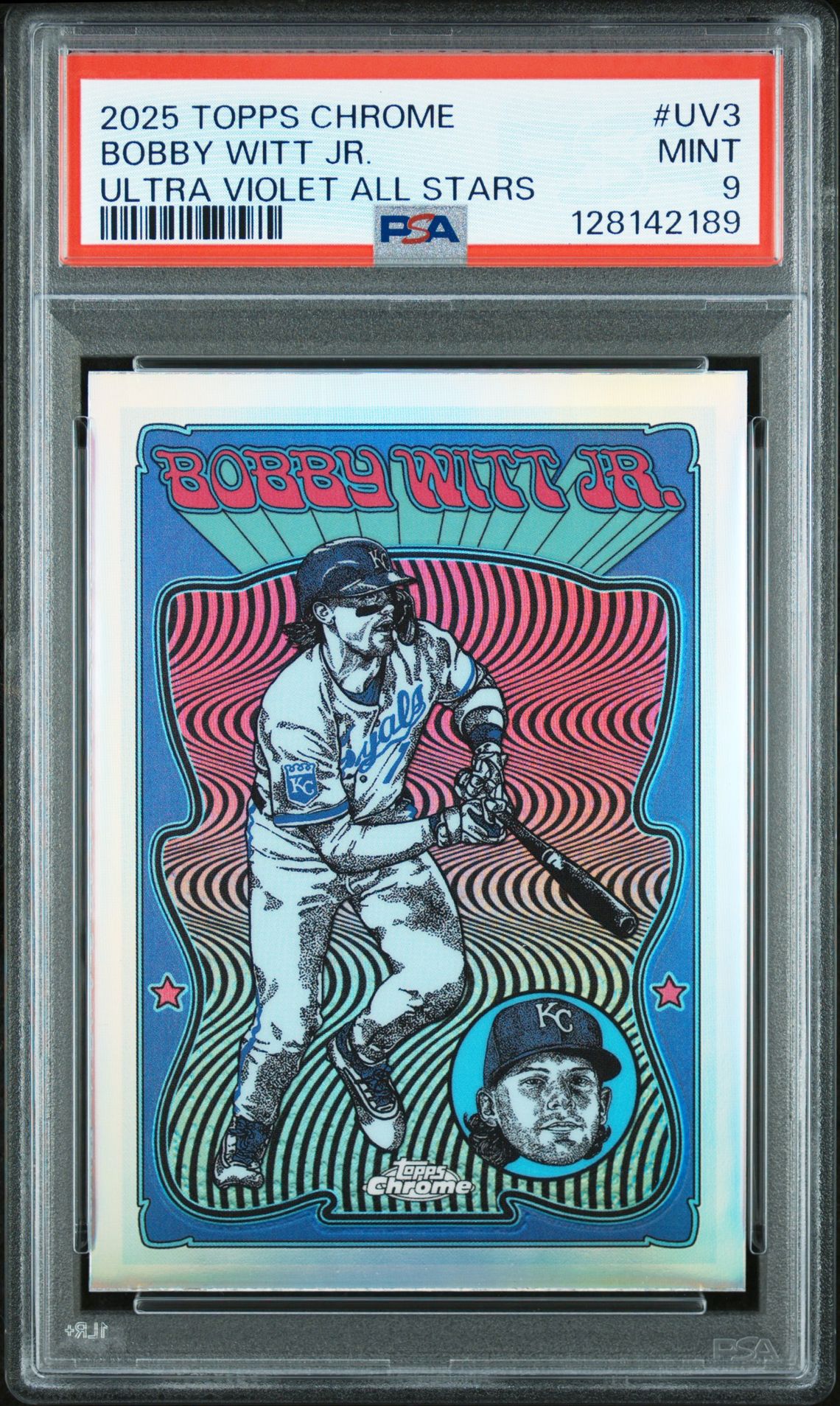 2025 Topps TOPPS CHROME ULTRA VIOLET ALL STARS #UV3 Bobby Witt Jr. front