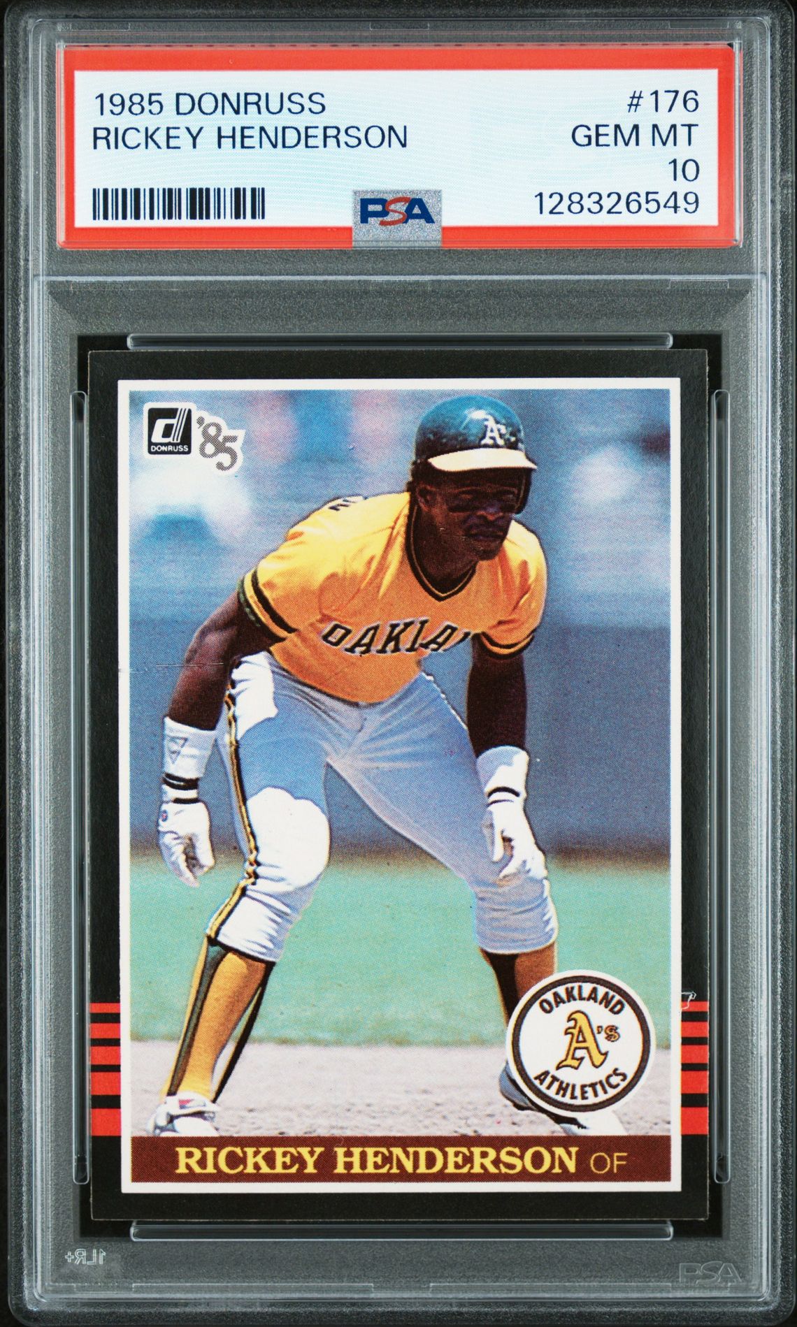 1985 Panini DONRUSS #176 Rickey Henderson front