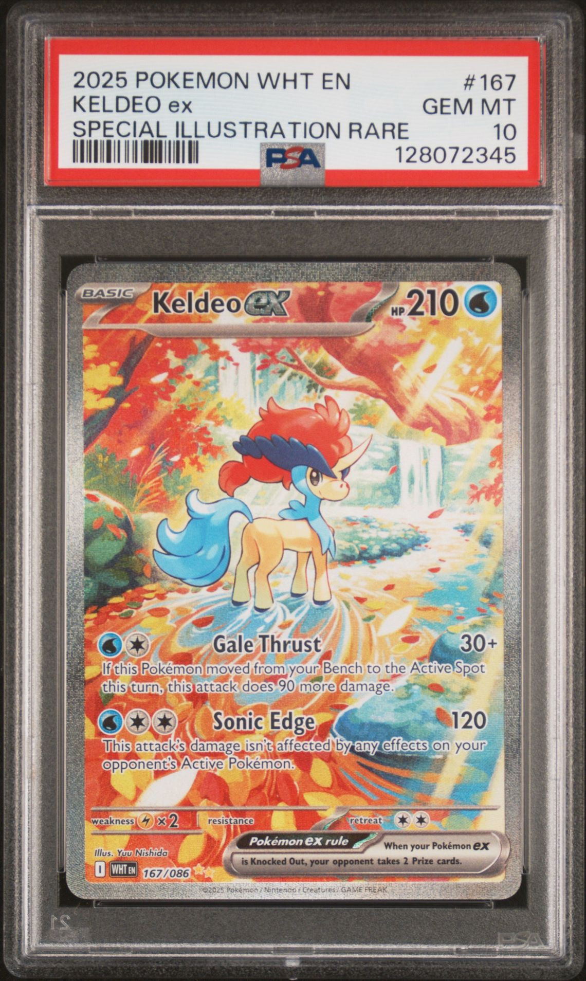 2025 Pokemon Wht En-White Flare Keldeo Ex #167 (Special Illustration Rare) Gem Mt 10 front