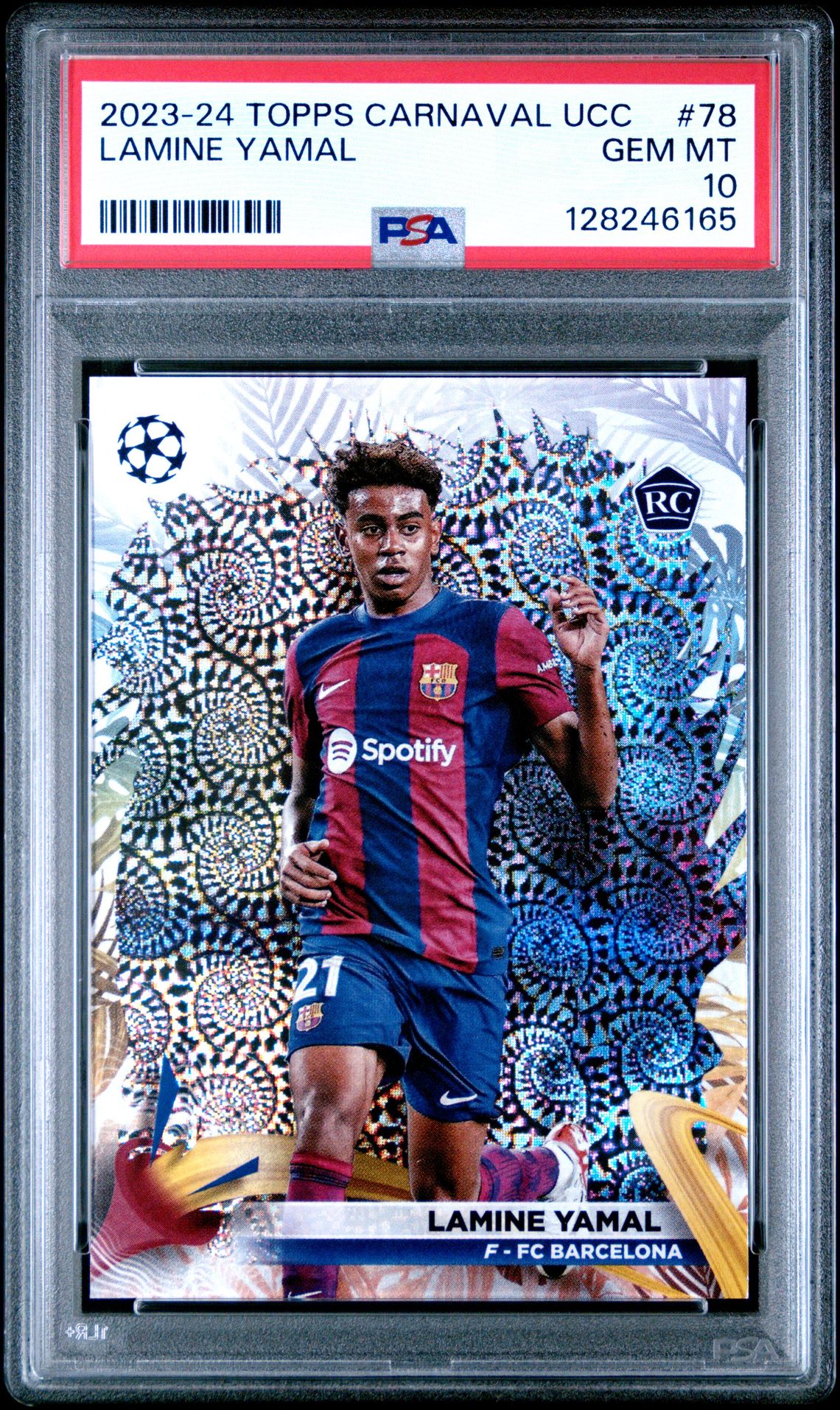 2023-24 Topps Carnaval Uefa Club Competitions Lamine Yamal #78 Gem Mt 10 front