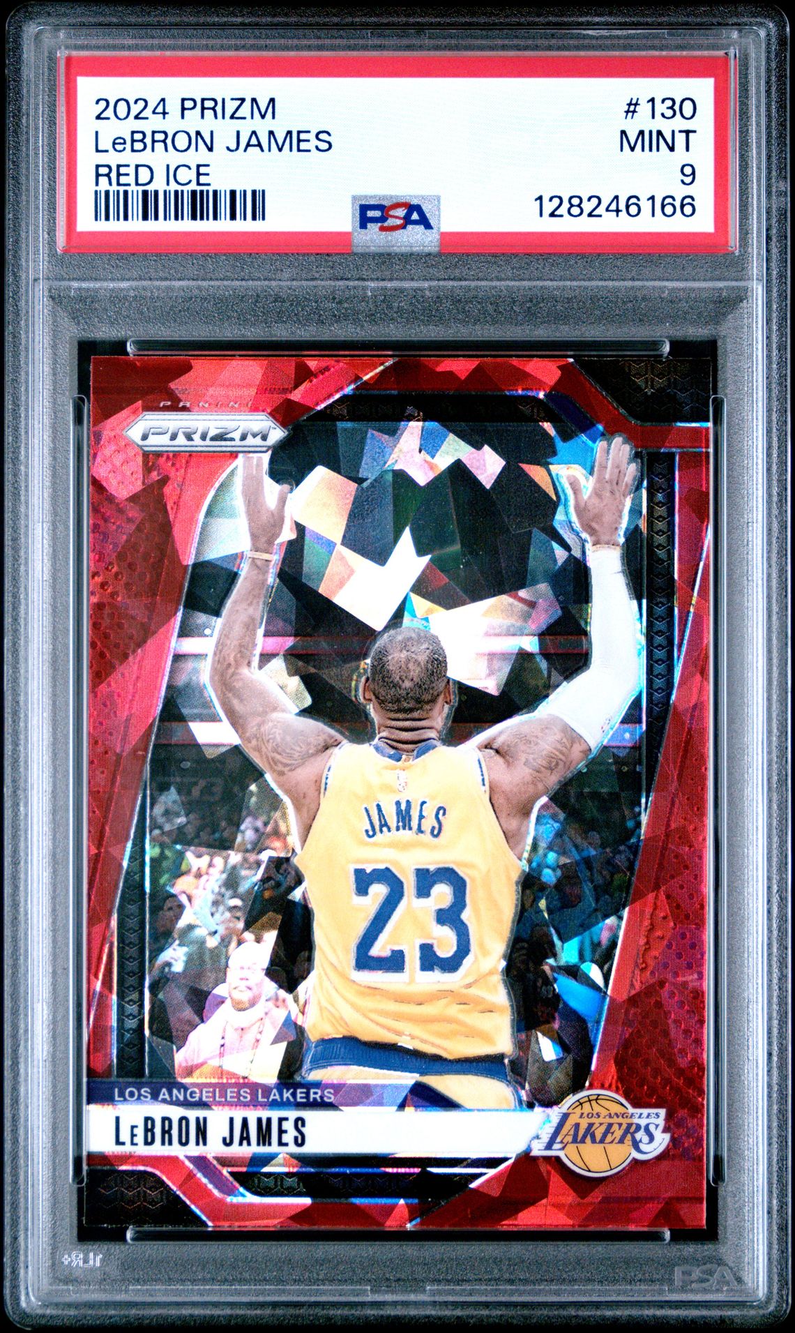 2024 Panini Prizm Lebron James #130 (Red Ice) Mint 9 front