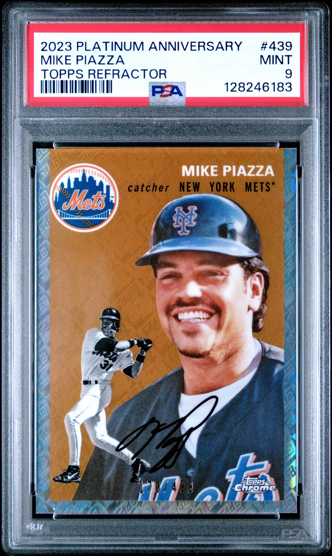 2023 Topps Chrome Platinum Anniversary Mike Piazza #439 (Topps Refractor) Mint 9 front
