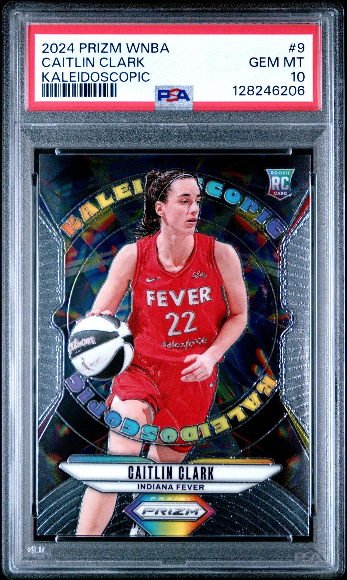 2024 Panini Prizm Wnba Kaleidoscopic Caitlin Clark #9 Gem Mt 10 front