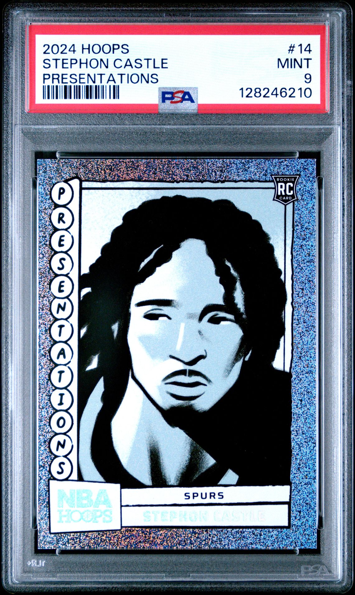 2024 Panini Nba Hoops Presentations Stephon Castle #14 Mint 9 front