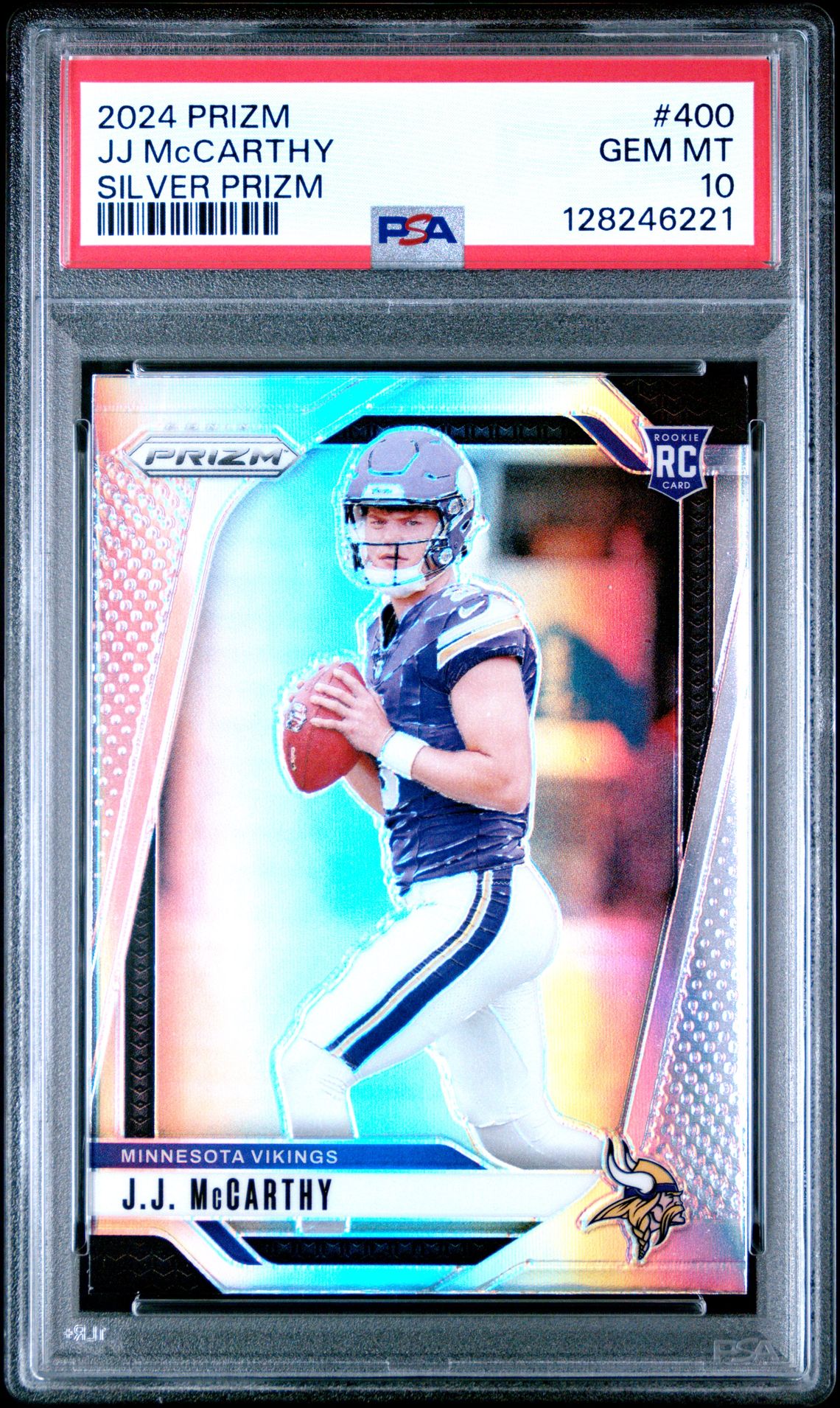 2024 Panini Prizm Jj Mccarthy #400 (Silver Prizm) Gem Mt 10 front