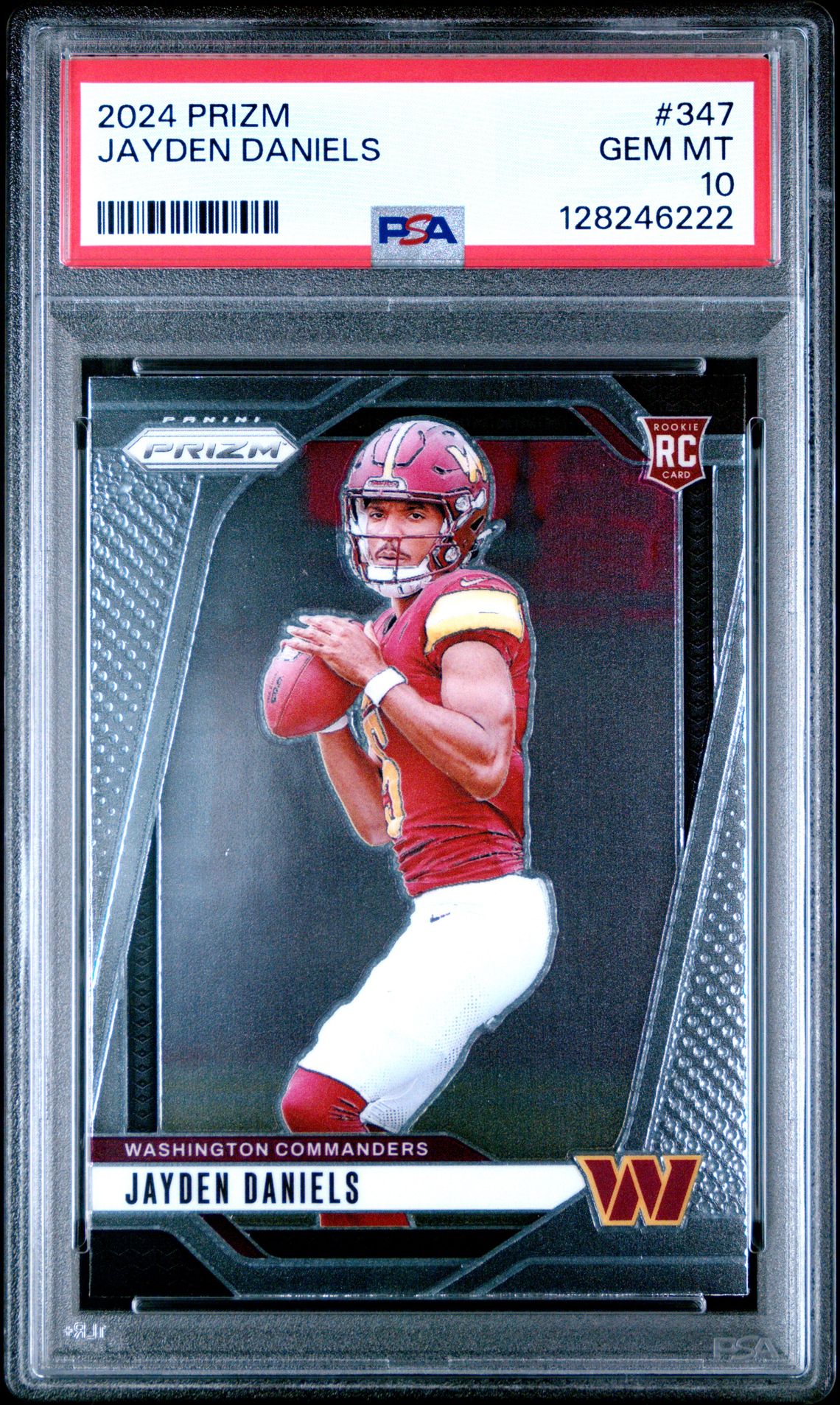 2024 Panini Prizm Jayden Daniels #347 Gem Mt 10 front