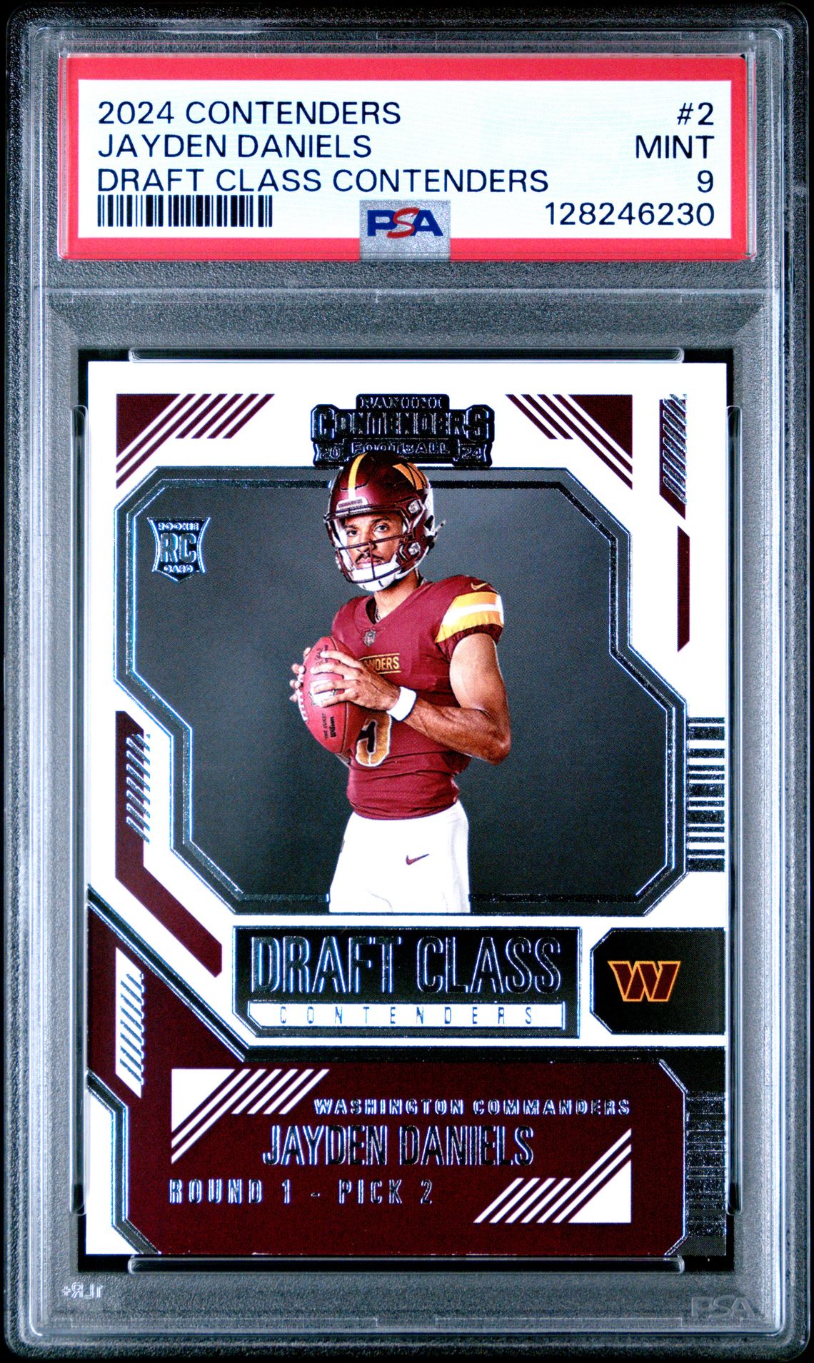 2024 Panini Contenders Draft Class Contenders Jayden Daniels #2 Mint 9 front