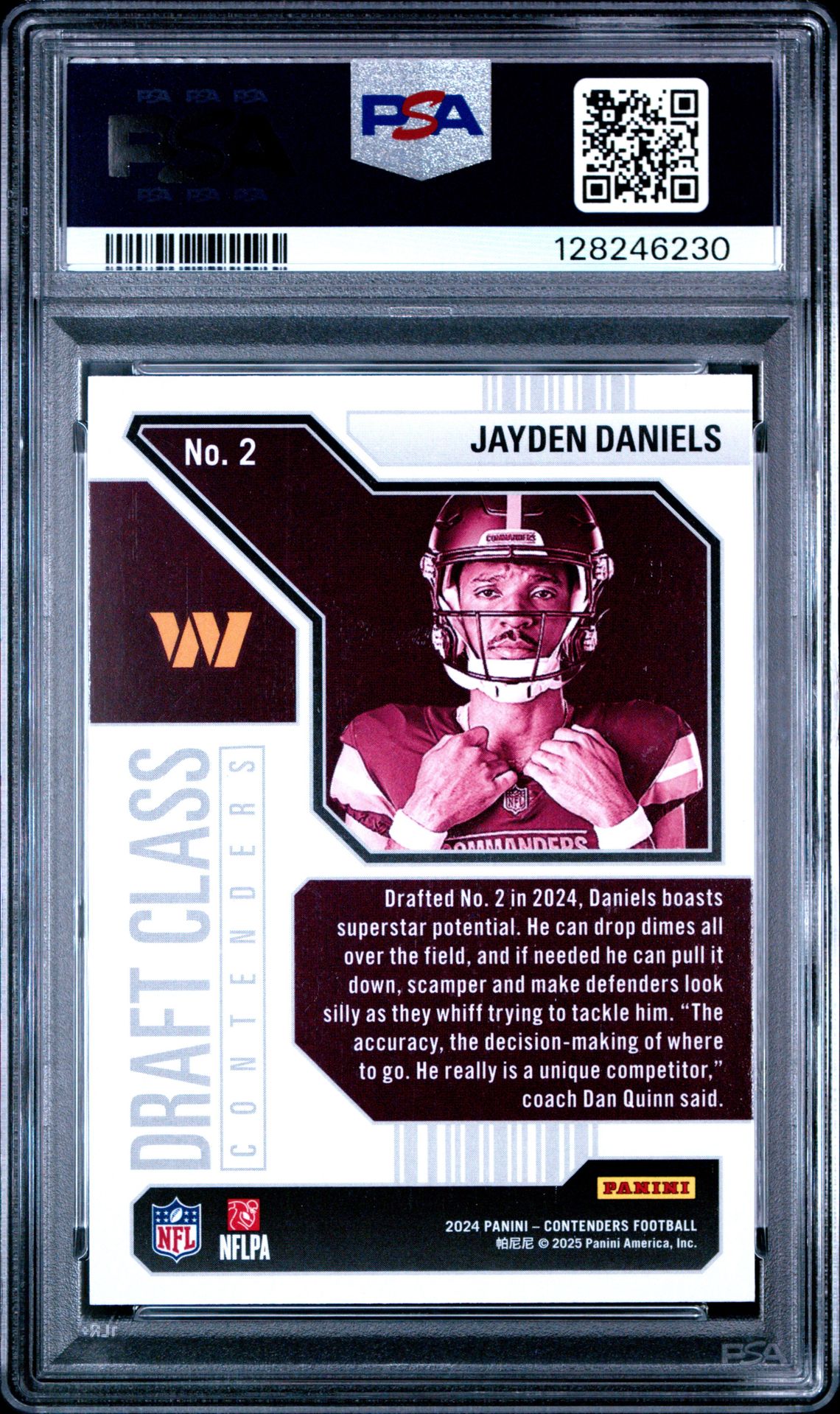 2024 Panini Contenders Draft Class Contenders Jayden Daniels #2 Mint 9 back