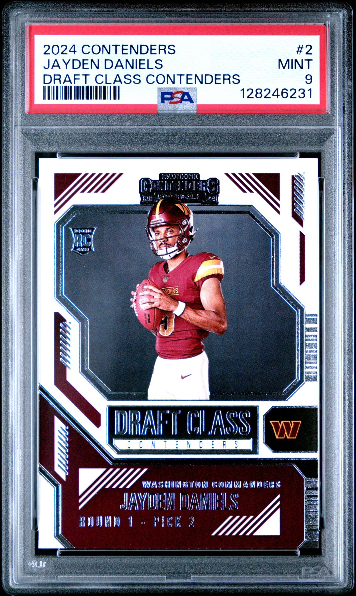 2024 Panini Contenders Draft Class Contenders Jayden Daniels #2 Mint 9 front