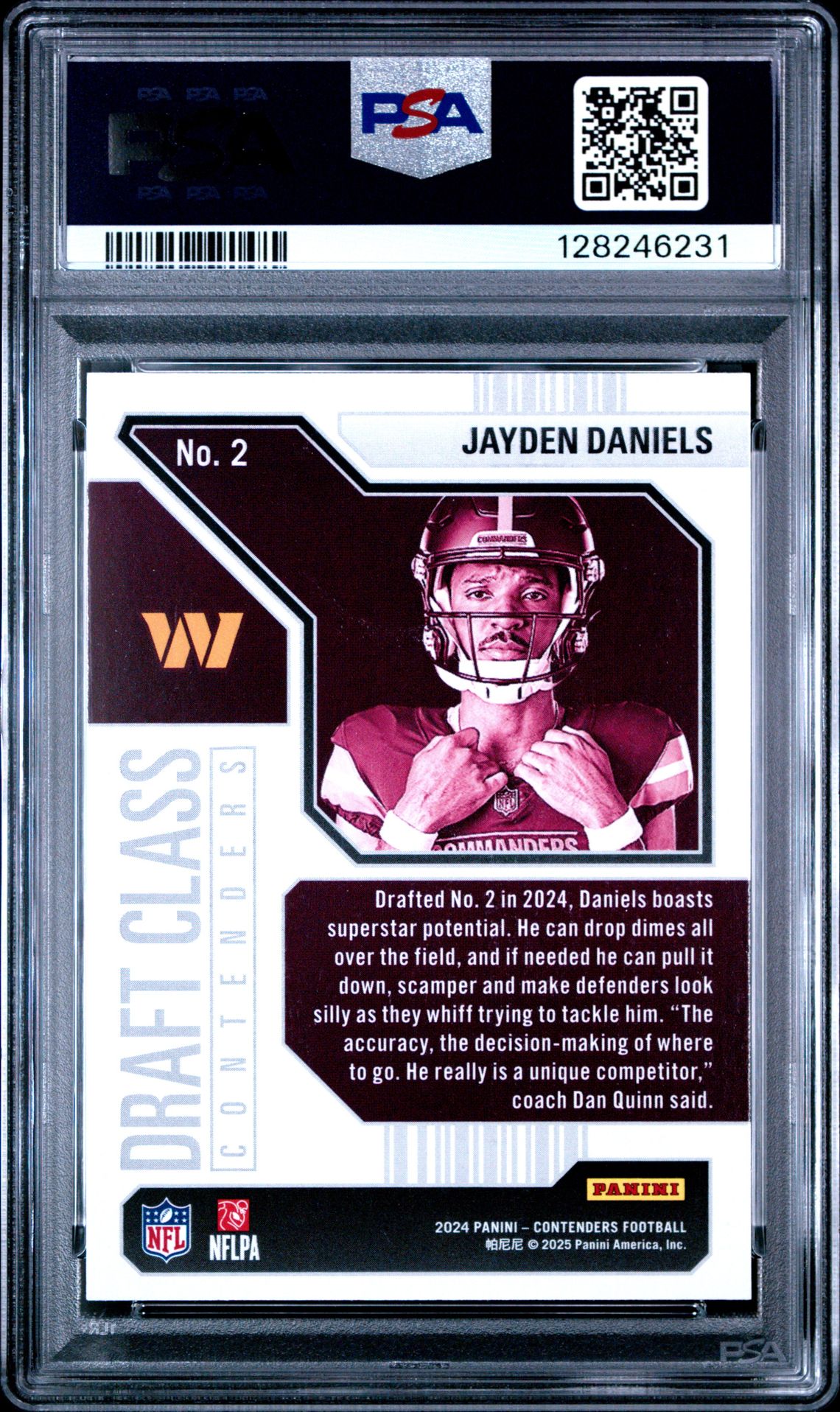 2024 Panini Contenders Draft Class Contenders Jayden Daniels #2 Mint 9 back