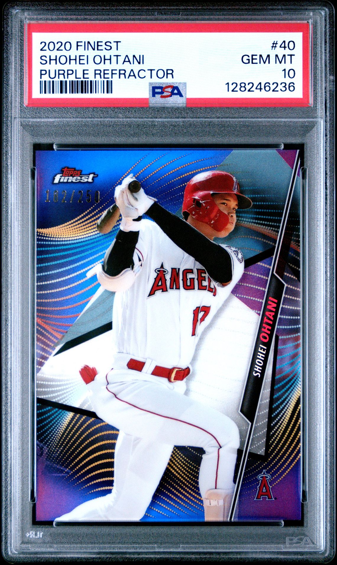 2020 Finest Shohei Ohtani #40 (Purple Refractor) Gem Mt 10 front