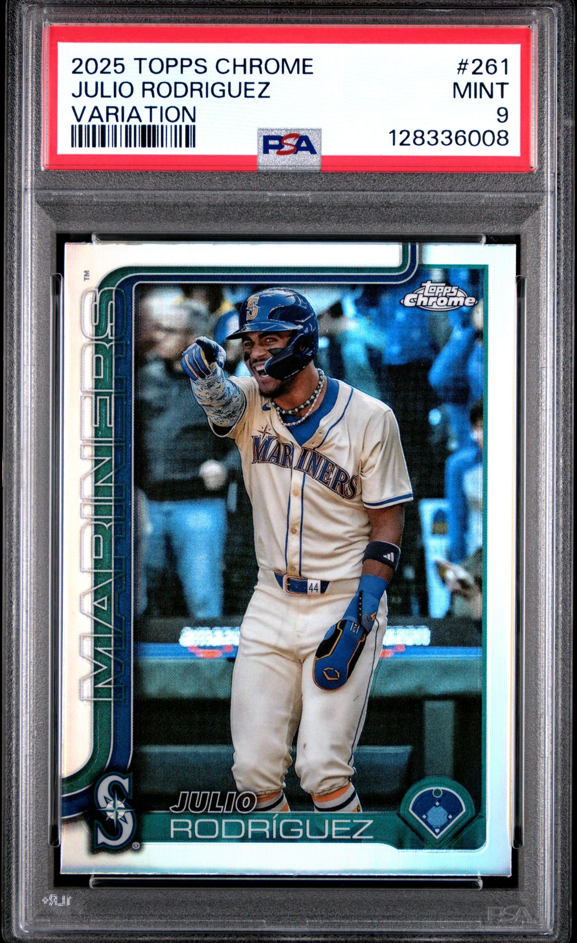 2025 Topps Chrome Julio Rodriguez #261 (Variation) Mint 9 front