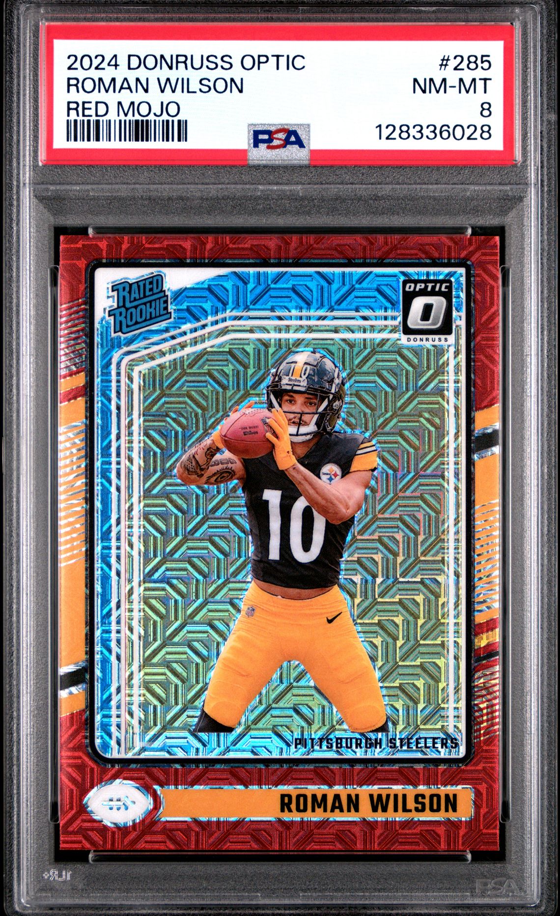 2024 Panini Donruss Optic Roman Wilson #285 (Red Mojo) Nm-Mt 8 front